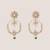 Green stone kundan chandbali earrings