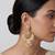 Gold plated kundan chandbali earrings