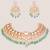 Green stone gold finish moissanite necklace set