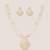 Gold finish jadau long necklace set