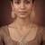 Gold finish jadau long necklace set