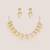 Gold finish multicolor stones jadau necklace set