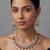 Red stones moissanite necklace set