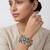 Multicolor stones cage work cuff bracelet