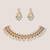 Green stones moissanite necklace set