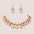 Gold plated moissanite necklace set