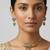 Pink green stones kundan necklace set