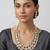 Dual tone polki long necklace set