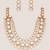 Dual tone polki long necklace set