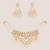Gold finish moissanite choker set