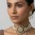 Green stones kundan choker set