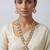 Gold finish moissanite long necklace set