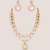 Gold finish moissanite long necklace set