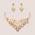 Gold finish moissanite choker set