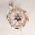 Multicolor floral kundan hair bun cage with pin