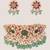 Pink green stones kundan choker set