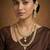 Gold finish jadau long necklace set