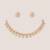 Gold finish moissanite necklace set