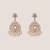 Gold plated white stones kundan polki earrings