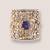 Purple stone kundan cuff bracelet