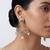 Sitara blue pink kundan chandbali earrings
