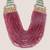 Pink stones kundan multi strand rani haar necklace
