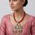 Gold finish multicolor kundan dori necklace