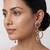 Multicolor kundan polki chandbali earrings