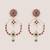Multicolor kundan polki chandbali earrings