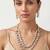 Two tone finish polki long necklace set
