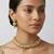Gold plated kundan white stones necklace set