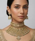 Royal gold kundan bridal choker set