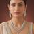 Zircon white finish diamond necklace set