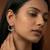 White silver plated earrings