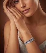 Blue stones diamond bracelet
