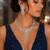 Silver Plated Faux Diamond Bridal Choker Set