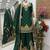 green chinon silk blend sharara suit with embroidered dupatta