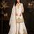 white chinon silk blend sharara suit with embroidered dupatta