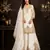 White chinon silk sharara suit with embroidered dupatta