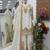 White chinon silk sharara suit with embroidered dupatta