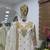 White chinon silk sharara suit with embroidered dupatta