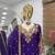 blue chinon silk blend sharara suit with embroidered dupatta
