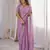 Light purple premium two tone fandy silk saree with heavy beads & moti work