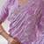 Light purple premium two tone fandy silk saree with heavy beads & moti work