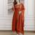 orange vichitra silk blend sequins embroidered kurta set with dupatta