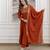 orange vichitra silk blend sequins embroidered kurta set with dupatta