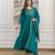 mint green vichitra silk blend sequins embroidered kurta set with dupatta