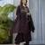 brown vichitra silk blend sequins embroidered kurta set with dupatta