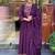 purple chanderi silk blend sequins embroidered kurta set with dupatta