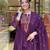 purple chanderi silk blend sequins embroidered kurta set with dupatta